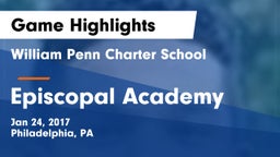 William Penn Charter School vs Episcopal Academy   Game Highlights - Jan 24, 2017