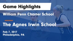William Penn Charter School vs The Agnes Irwin School Game Highlights - Feb 7, 2017