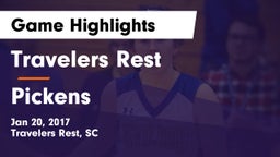 Travelers Rest  vs Pickens  Game Highlights - Jan 20, 2017
