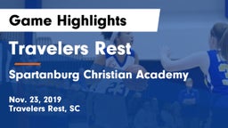 Travelers Rest  vs Spartanburg Christian Academy  Game Highlights - Nov. 23, 2019