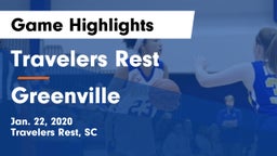 Travelers Rest  vs Greenville  Game Highlights - Jan. 22, 2020