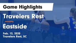 Travelers Rest  vs Eastside  Game Highlights - Feb. 13, 2020
