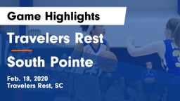 Travelers Rest  vs South Pointe  Game Highlights - Feb. 18, 2020