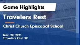 Travelers Rest  vs Christ Church Episcopal School Game Highlights - Nov. 20, 2021