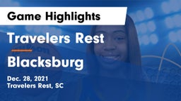 Travelers Rest  vs Blacksburg  Game Highlights - Dec. 28, 2021