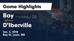 Bay  vs D'Iberville  Game Highlights - Jan. 5, 2018