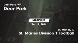 Matchup: Deer Park High vs. St. Maries Division 1 Football 2016