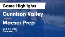 Gunnison Valley  vs Maeser Prep Game Highlights - Dec. 21, 2021