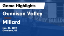 Gunnison Valley  vs Millard  Game Highlights - Jan. 13, 2022