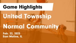 United Township vs Normal Community  Game Highlights - Feb. 22, 2023