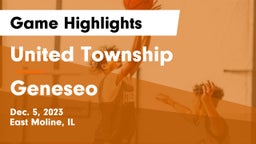 United Township vs Geneseo  Game Highlights - Dec. 5, 2023