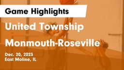 United Township vs Monmouth-Roseville  Game Highlights - Dec. 20, 2023