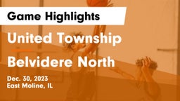 United Township vs Belvidere North  Game Highlights - Dec. 30, 2023