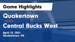 Quakertown  vs Central Bucks West  Game Highlights - April 13, 2021