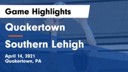 Quakertown  vs Southern Lehigh  Game Highlights - April 14, 2021