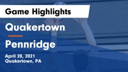 Quakertown  vs Pennridge  Game Highlights - April 20, 2021