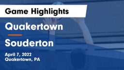 Quakertown  vs Souderton Game Highlights - April 7, 2022
