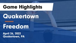 Quakertown  vs Freedom  Game Highlights - April 26, 2022