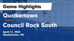 Quakertown  vs Council Rock South  Game Highlights - April 21, 2023