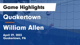 Quakertown  vs William Allen  Game Highlights - April 29, 2023