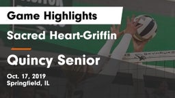 Sacred Heart-Griffin  vs Quincy Senior  Game Highlights - Oct. 17, 2019
