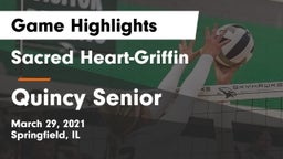 Sacred Heart-Griffin  vs Quincy Senior  Game Highlights - March 29, 2021