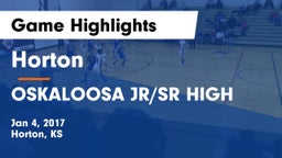 Horton  vs OSKALOOSA JR/SR HIGH  Game Highlights - Jan 4, 2017