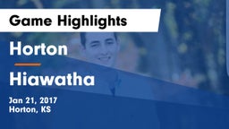 Horton  vs Hiawatha  Game Highlights - Jan 21, 2017