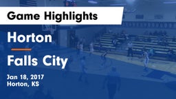 Horton  vs Falls City  Game Highlights - Jan 18, 2017