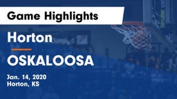 Horton  vs OSKALOOSA  Game Highlights - Jan. 14, 2020