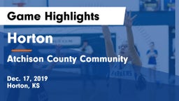 Horton  vs Atchison County Community  Game Highlights - Dec. 17, 2019