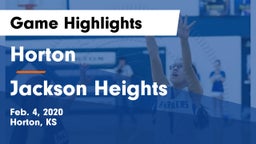 Horton  vs Jackson Heights  Game Highlights - Feb. 4, 2020
