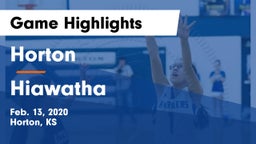 Horton  vs Hiawatha  Game Highlights - Feb. 13, 2020