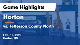 Horton  vs vs. Jefferson County North Game Highlights - Feb. 18, 2020