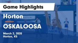 Horton  vs OSKALOOSA  Game Highlights - March 2, 2020