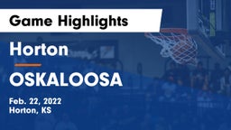 Horton  vs OSKALOOSA  Game Highlights - Feb. 22, 2022