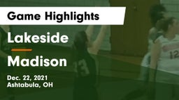 Lakeside  vs Madison  Game Highlights - Dec. 22, 2021