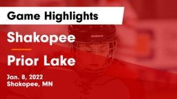 Shakopee  vs Prior Lake  Game Highlights - Jan. 8, 2022