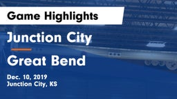 Junction City  vs Great Bend  Game Highlights - Dec. 10, 2019