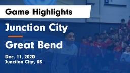 Junction City  vs Great Bend  Game Highlights - Dec. 11, 2020