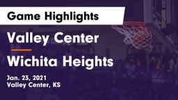 Valley Center  vs Wichita Heights  Game Highlights - Jan. 23, 2021