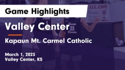 Valley Center  vs Kapaun Mt. Carmel Catholic  Game Highlights - March 1, 2023