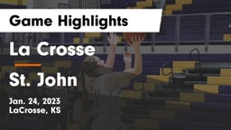 La Crosse  vs St. John  Game Highlights - Jan. 24, 2023