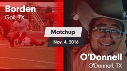 Matchup: Borden  vs. O'Donnell  2016