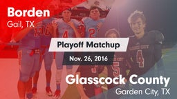 Matchup: Borden  vs. Glasscock County  2016