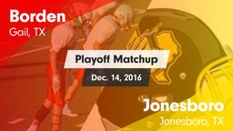 Matchup: Borden  vs. Jonesboro  2016