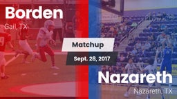 Matchup: Borden  vs. Nazareth  2017