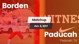 Matchup: Borden  vs. Paducah  2017
