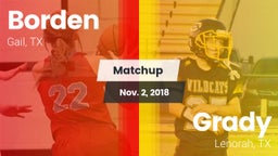 Matchup: Borden  vs. Grady  2018