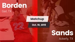 Matchup: Borden  vs. Sands  2019